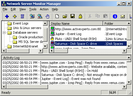 ActiveXperts Network Monitor Screenshot